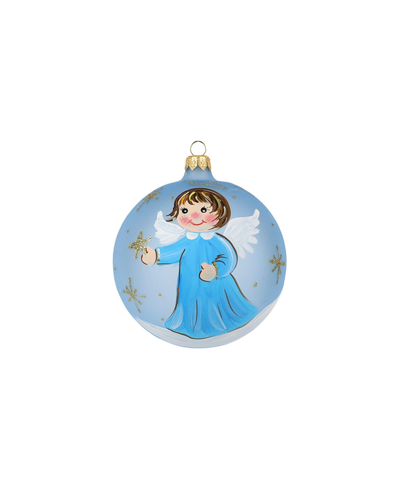 Vietri Ornaments Baby Boy Angel Ornament In Blue