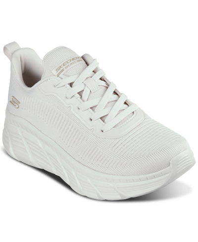 Skechers Women's Bobs Sport B Flex Hi Casual Wedge Sneakers From Finish Line In Off White