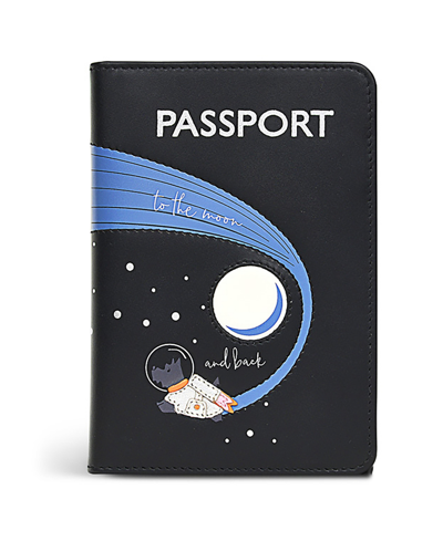 Radley London To The Moon And Back Leather Passport Cover In Black