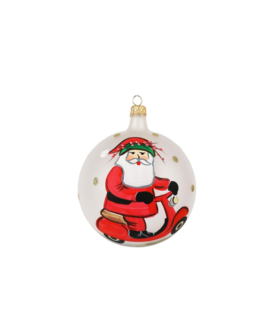 Vietri Old St. Nick Vespa Ornament In Red