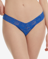 Hanky Panky Signature Lace Low Rise Thong Sea Blue In Bold Blue