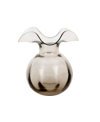 Vietri Hibiscus Glass Medium Fluted Vase In Gray