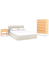 EQ3 CLOSEOUT! RAYDON 3PC BEDROOM SET (KING BED + CHEST + 1-DRAWER NIGHTSTAND)