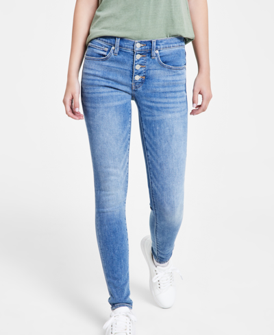 Lucky Brand Women's Ava Mid-rise Ripped Skinny Jeans In Record Deal