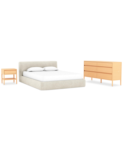 Eq3 Raydon 3pc Bedroom Set (full Bed + Dresser + 1-drawer Nightstand) In No Color