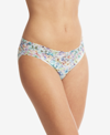 Hanky Panky Cotton With A Conscience Original-rise Printed Thong In Wishful Thinking Floral Print