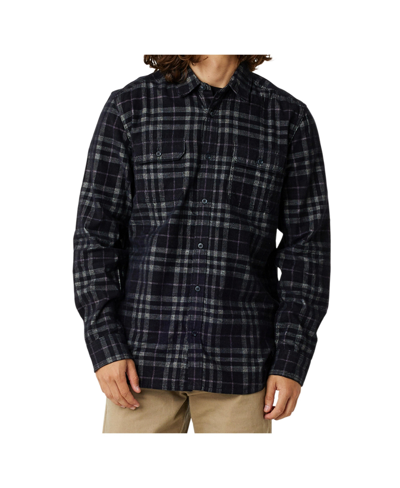 Rip Curl Men's Salt Water Culture Cord Plaid Shirt In Washed Black