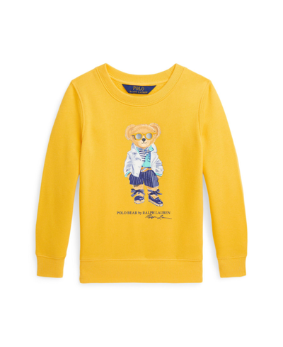 Polo Ralph Lauren Kids' Polo Bear Cotton-blend Fleece Sweatshirt In Chrome Yellow