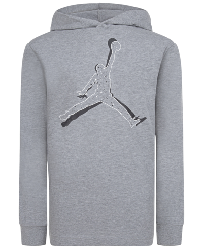 Jordan Kids' Big Boys Jumpman Inbound Hooded Long Sleeve T-shirt In Carbon Heather