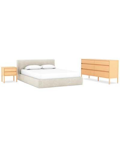 Eq3 Closeout! Raydon 3pc Bedroom Set (king Bed + Dresser + 2-drawer Nightstand) In No Color