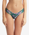 Hanky Panky Low-rise Printed Lace Thong In Flowers In Your Hair