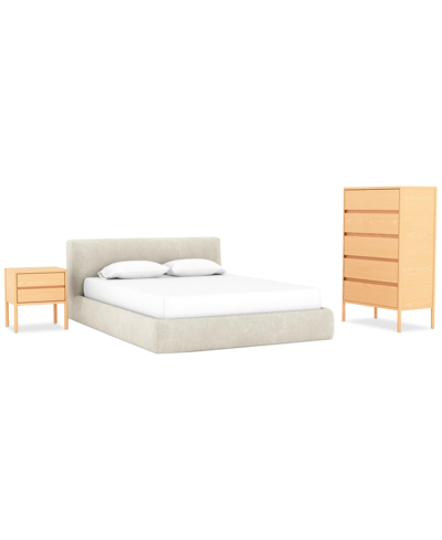 Eq3 Raydon 3pc Bedroom Set (queen Bed + Chest + 2-drawer Nightstand) In No Color