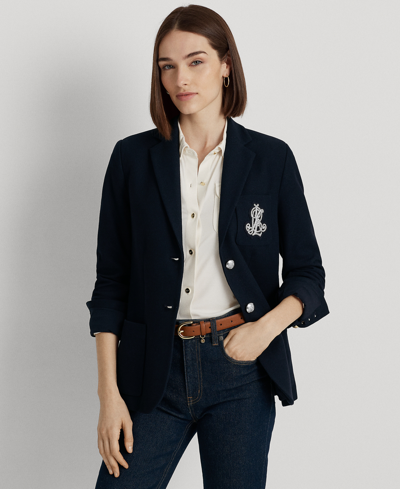 Lauren Ralph Lauren Bullion Jacquard Blazer In Polo Black
