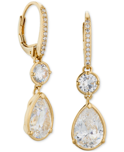 Eliot Danori Cubic Zirconia Drop Earrings, Created For Macy's In Gold