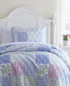 LAURA ASHLEY KIDS PARKER PATCHWORK REVERSIBLE 3 PIECE QUILT SET, FULL