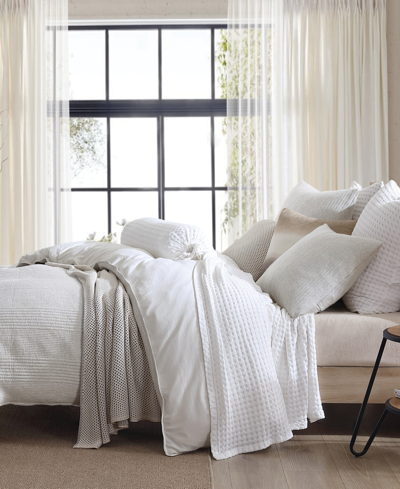 Dkny Pure Ribbed Jersey 3-pc. Duvet Cover Set, King In Heathered Gray