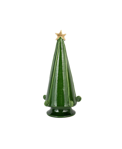 Vietri Foresta Green Medium Tree With Swirl With $30 Credit In White