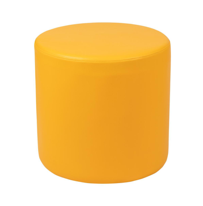 Emma+oliver 18"h Soft Seating Flexible Circle Backless Chair / Ottoman For Classrooms And Common Spaces In Yellow