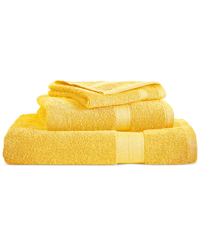 Tommy Hilfiger Modern American Solid Cotton Bath Towel, 30" X 54" In Mimosa Yellow