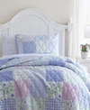 Laura Ashley Kids Parker Patchwork Reversible Quilt Set In Heather Purple