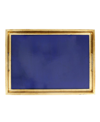Vietri Florentine Wooden Accessories Large Rectangular Tray In Blue