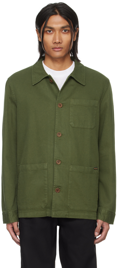 Nudie Jeans Khaki Barney Jacket In Olive