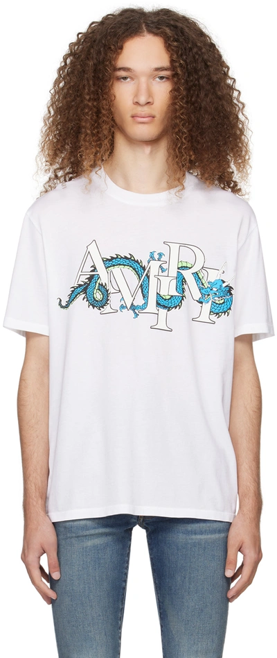 Amiri Dragon-print T-shirt In White