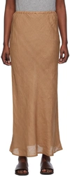 Baserange Brown Dydine Maxi Skirt In Ocular