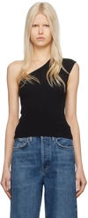 Agolde Black Nessa Tank Top In Black