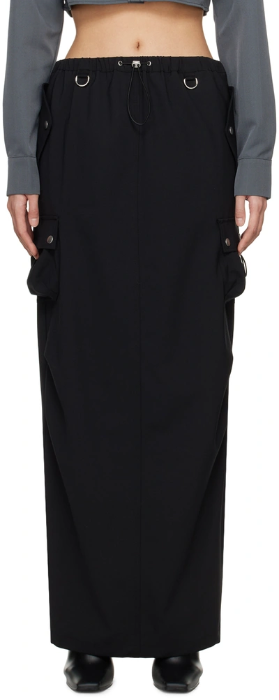 Coperni Black Tailored Maxi Skirt