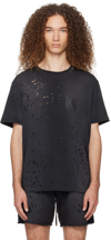 Amiri 'shotgun' Crew Neck T-shirt In Faded Black