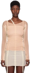 Baserange Beige Sun Long Sleeve T-shirt In Rosy Camel
