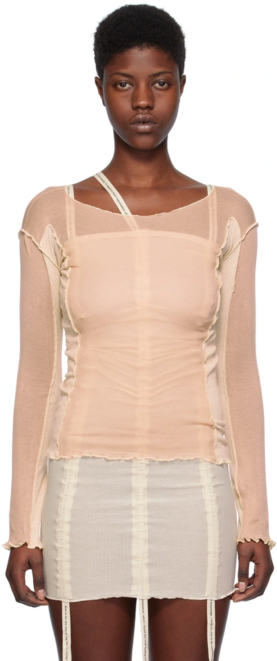 Baserange Beige Sun Long Sleeve T-shirt In Rosy Camel