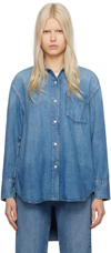CITIZENS OF HUMANITY BLUE COCOON DENIM SHIRT