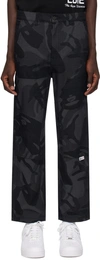 AAPE BY A BATHING APE BLACK & GRAY CAMOUFLAGE TROUSERS