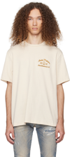 Amiri T-shirt With Round Neck And Short Sleeves In Nude