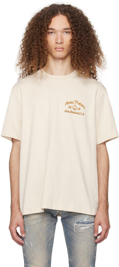 Amiri Motors Cotton Jersey T-shirt In Alabaster