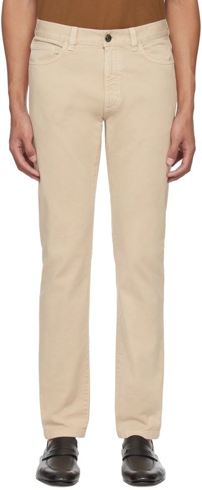 Zegna Beige City Jeans In N03