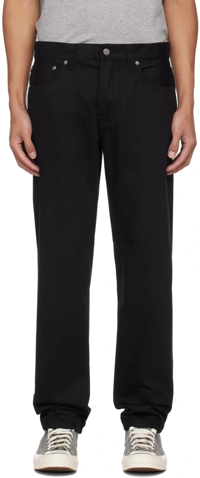 Nudie Jeans Black Steady Eddie Ii Jeans