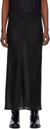 Baserange Black Dydine Maxi Skirt In Black