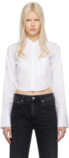 Citizens Of Humanity Bea Cropped Button-front Shirt In White