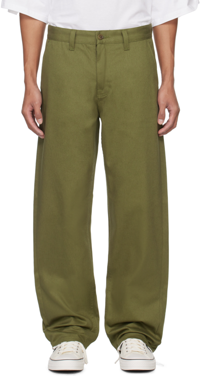 Nudie Jeans Khaki Tuff Tony Trousers In Green