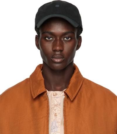 Acne Studios Micro Face Patch Cap In Black