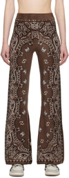 AMIRI BROWN BANDANA LOUNGE PANTS