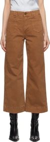 Frame Brown Utility Jeans In Washed Sahara