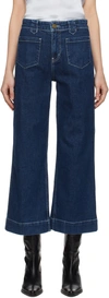 Frame Navy Utility Jeans In Blue