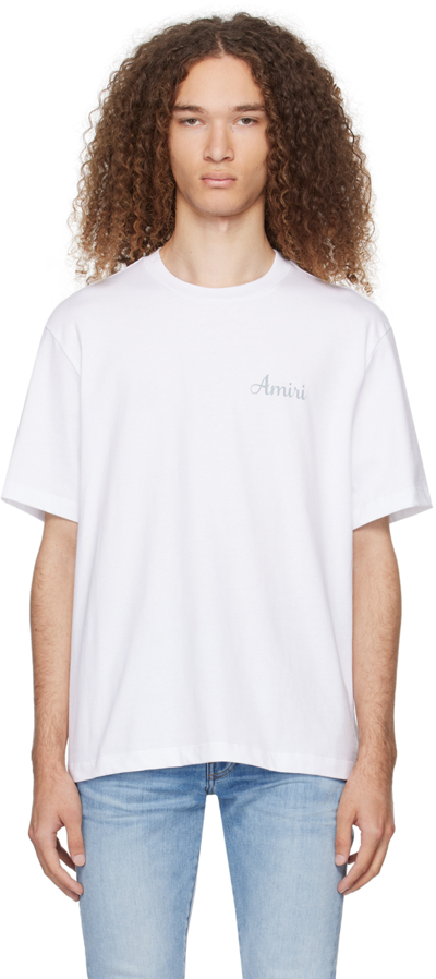 AMIRI WHITE LANESPLITTERS T-SHIRT