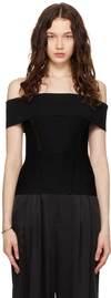 Zimmermann Matchmaker Off Shoulder Top In Black In Blk Black
