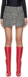 Coperni Black & White Tailored Miniskirt In Black