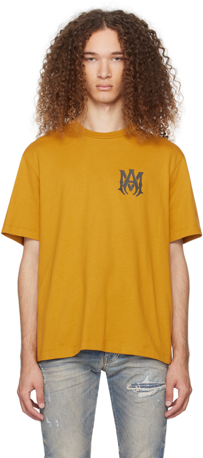 Amiri Orange 'ma' T-shirt In Chai Tea